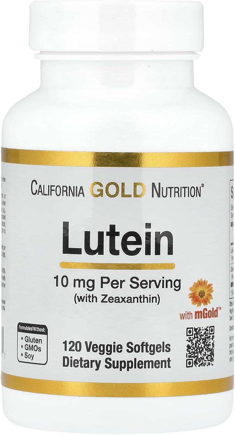 California Gold Nutrition Lutein with Zeaxanthin from Marigold Extract, 10 mg, 120 Veggie Softgels