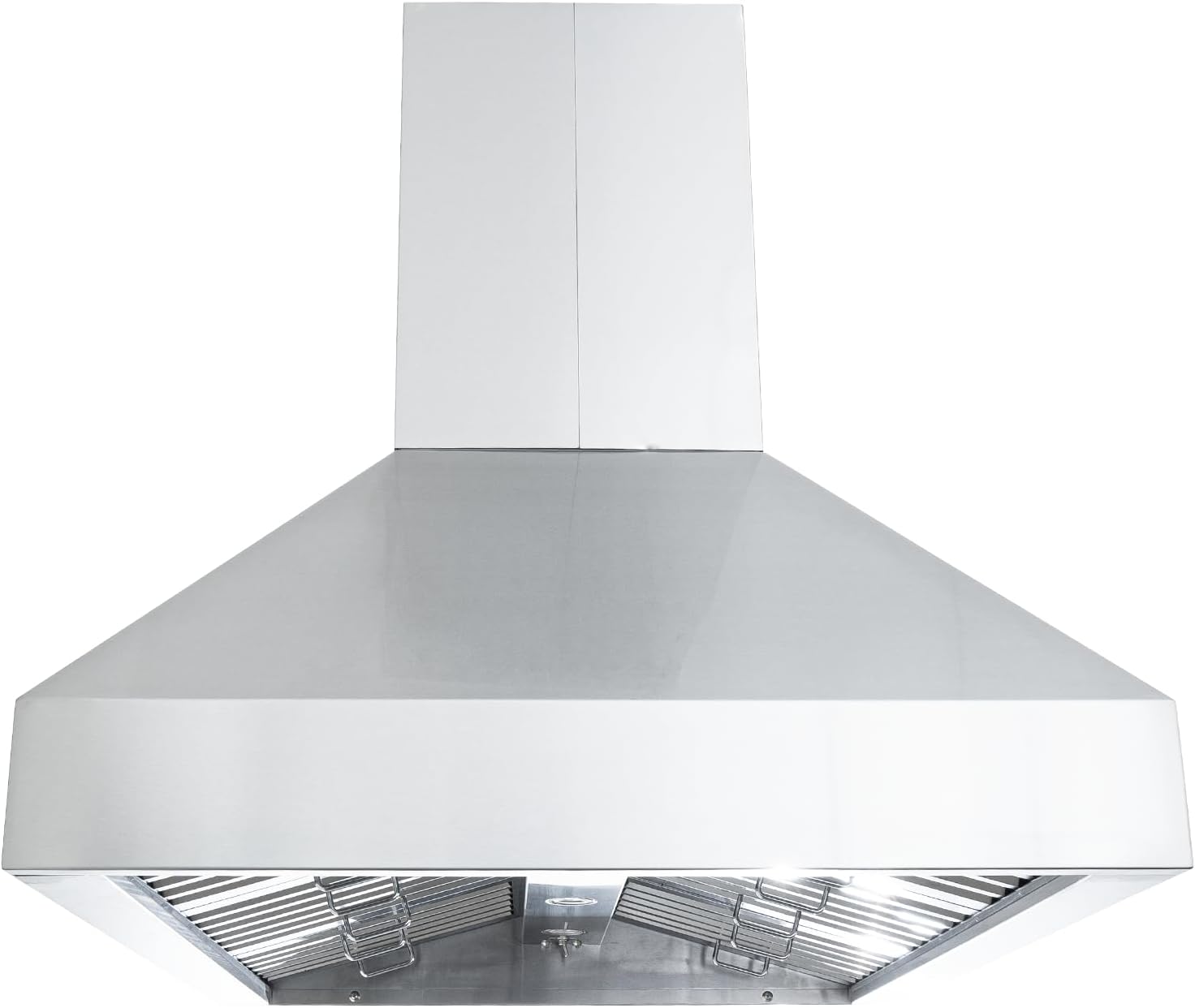 PROLINE 36-Inch Professional Island Range Hood, Ducted, 1200 CFM, Stainless Steel, LED Lights, LCD Touch Control, ULTRA-QUIET Blower Motor, 4 Speed