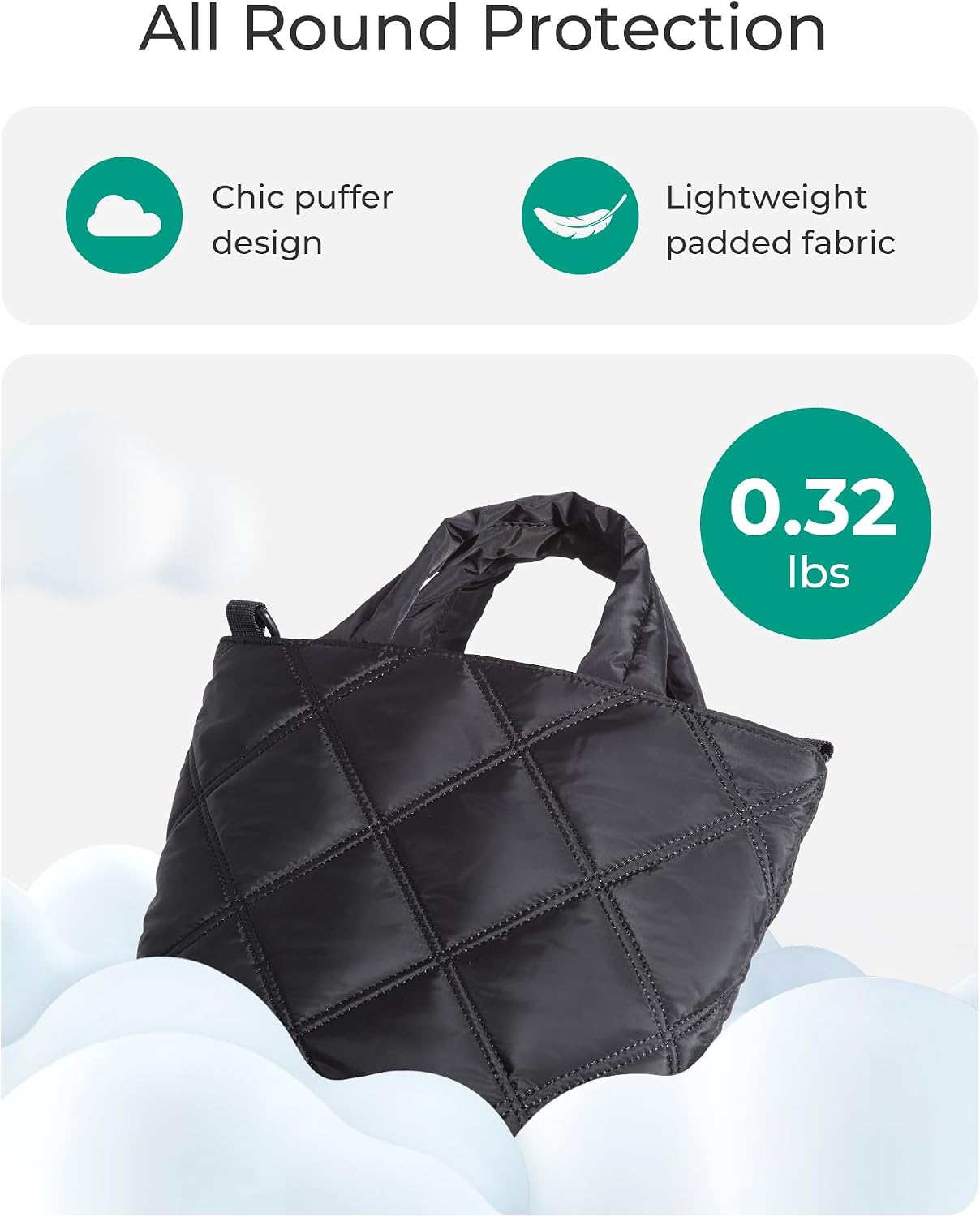 BAGSMART Crossbody Bags for Women, Lightweight Purses for Women, Quilted Puffer Tote Handbags for Daily Use,Shop,Travel