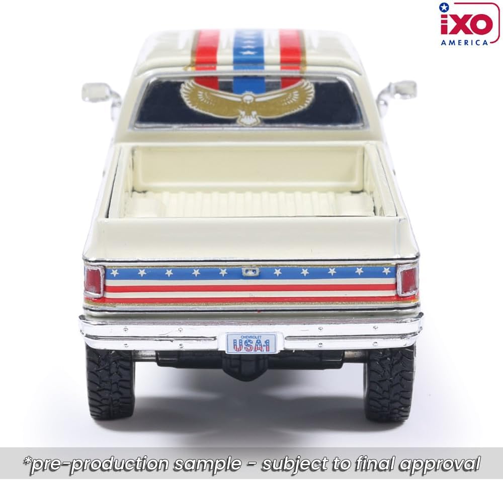 Diecast Compatible with IXO Models 1976 Chevy Custom Deluxe K30 FleetSide Squarebody July 4th Exclusive 1:64 Scale