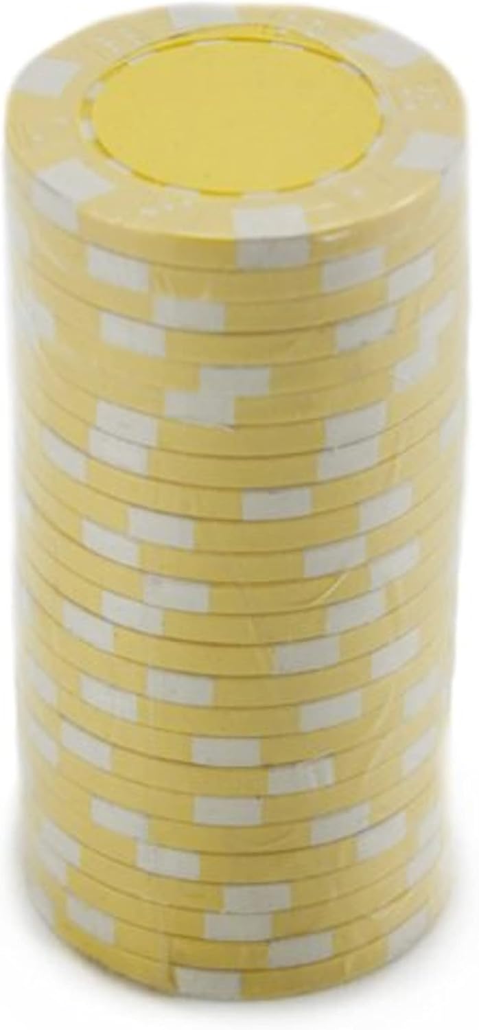 Brybelly 50 Clay Composite Striped Dice 11.5 Gram Poker Chips