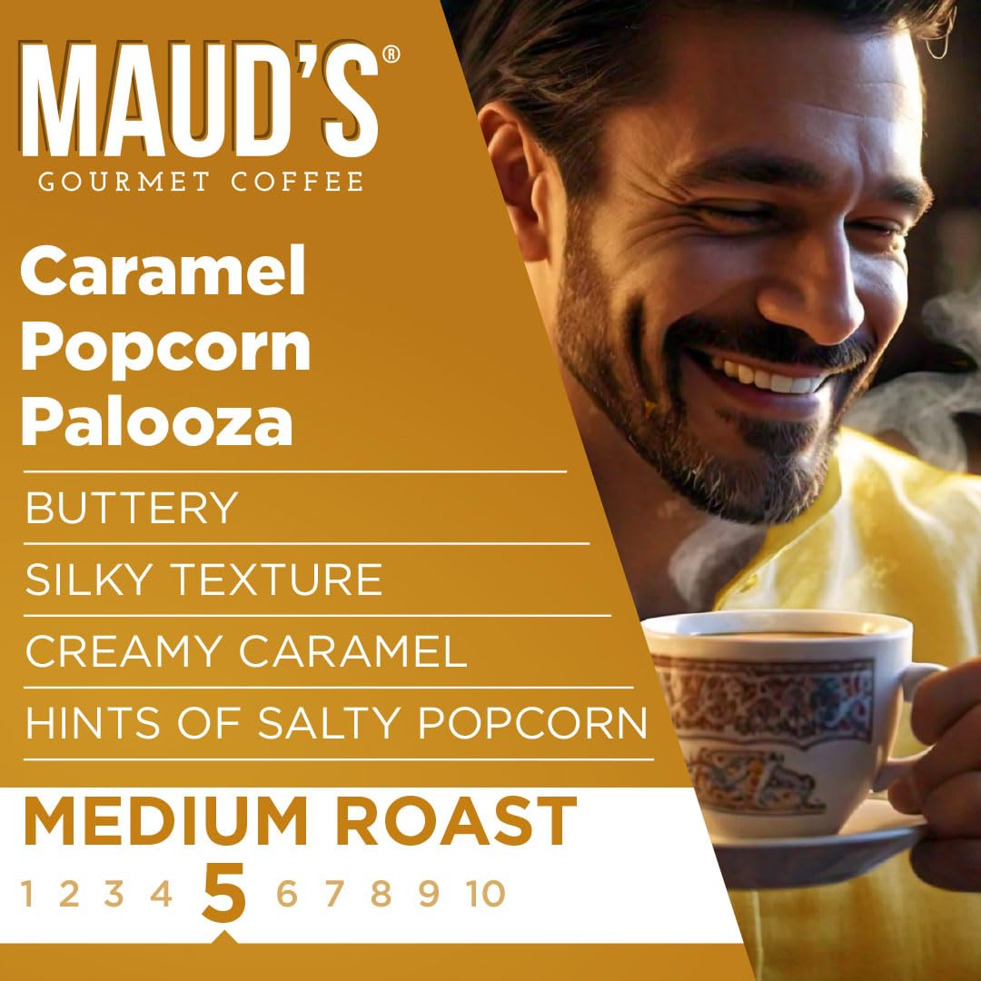 Maud's Family Pack Coffee Pods Variety Pack, 136ct, 12 Assorted Flavors | Medium Roast Flavored Coffee in Single Serve Pods – 100% Arabica Coffee, Compatible with Keurig Coffee Makers