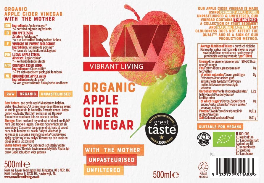 Raw Health - Apple Cider Vinegar - 500ml