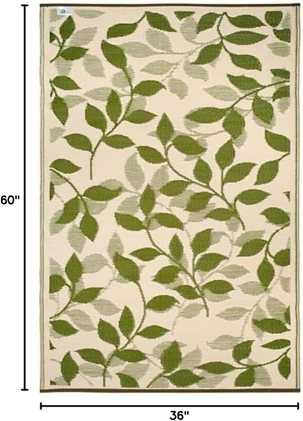 Fab Habitat Outdoor Rug - Waterproof, Fade Resistant, Crease-Free - Premium Recycled Plastic - Geo Tribal - Porch, Deck, Balcony, Mudroom