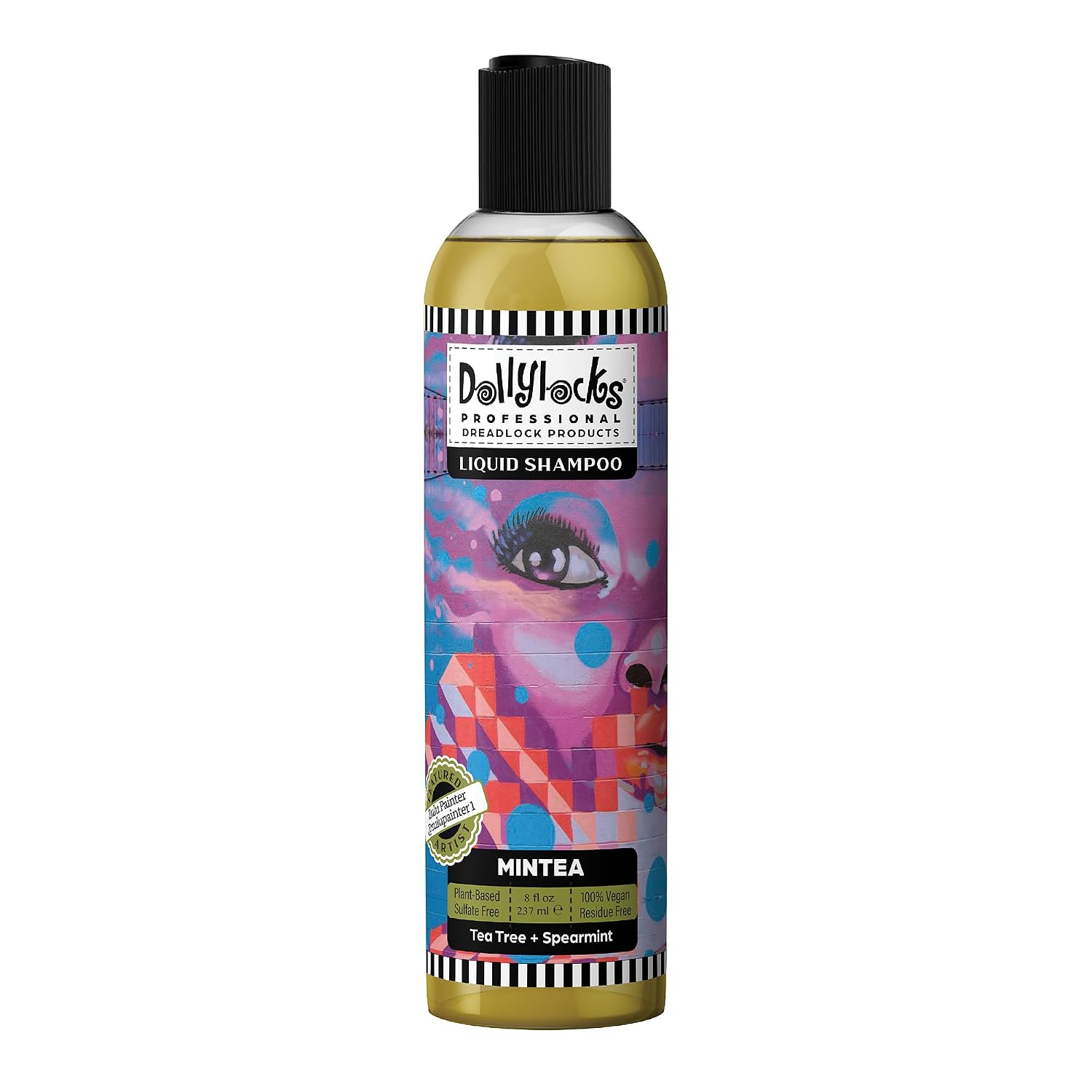 Dollylocks Clarifying Liquid Shampoo | Rosemary Peppermint Lemon | Paraben-free, Plant-Based, Vegan, Residue-Free Loc, Braid, Dreadlock Care | All hair types | 8oz