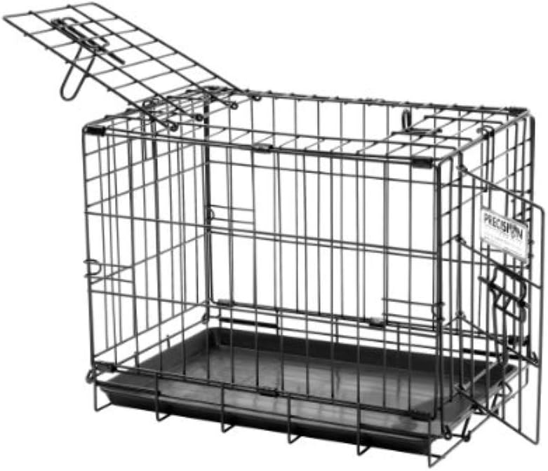 Precision Pet Products Two Door Provalue Wire Dog Crate, 24 Inch, For Pets 15-30 lbs, With 5-Point Locking System