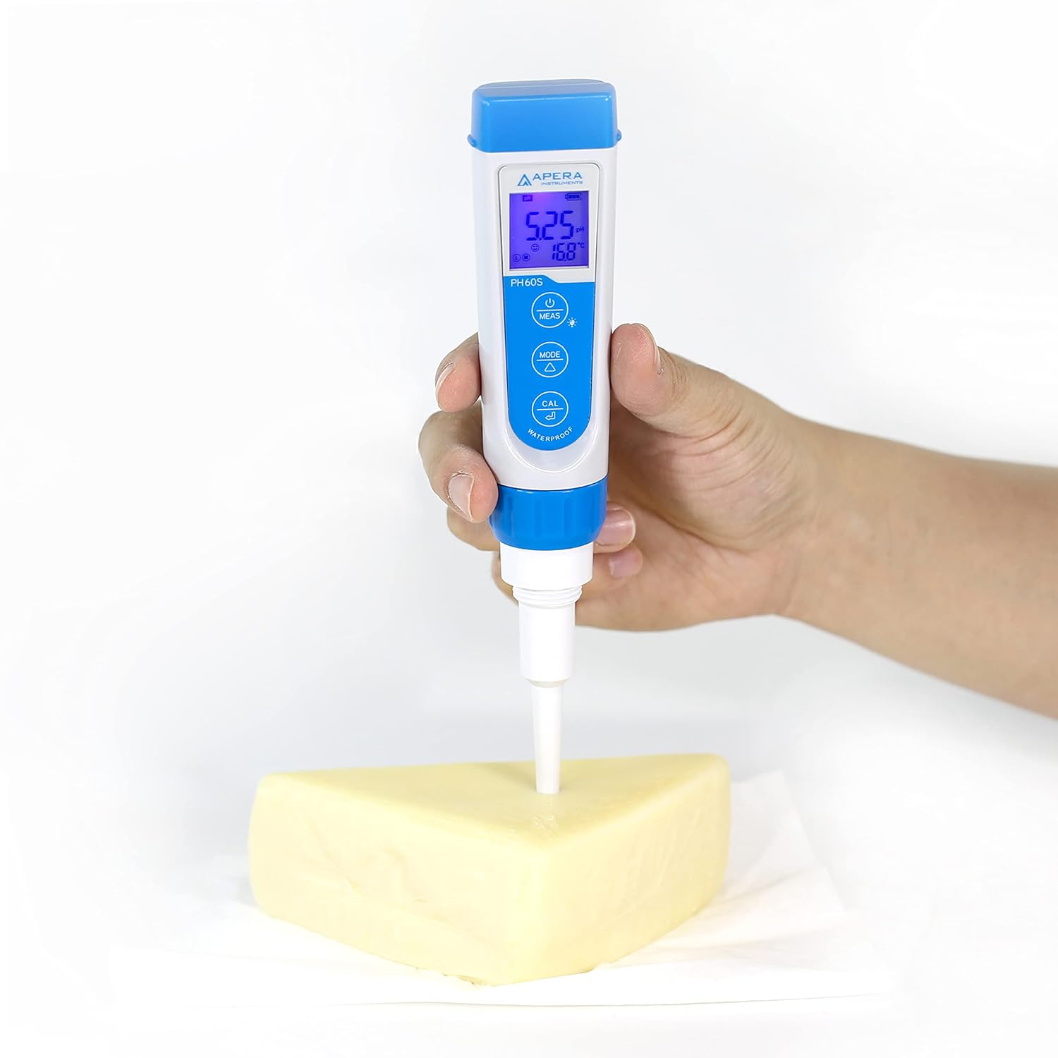 Apera Instruments AI311 Premium Series PH60 Waterproof pH Pocket Tester Kit, Replaceable Probe, ±0.01 pH Accuracy, Lcd display