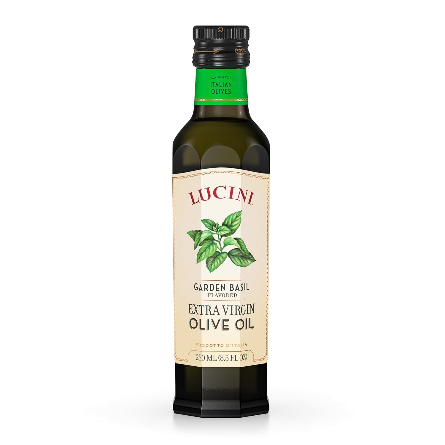Lucini Italia Delicate Lemon Extra Virgin Olive Oil - EVOO Infused with Fresh Lemon - Olive Oil for Marinade, Grilling, Roasting, Baking - Non-GMO Verified, Whole30 Approved, Kosher, 250mL