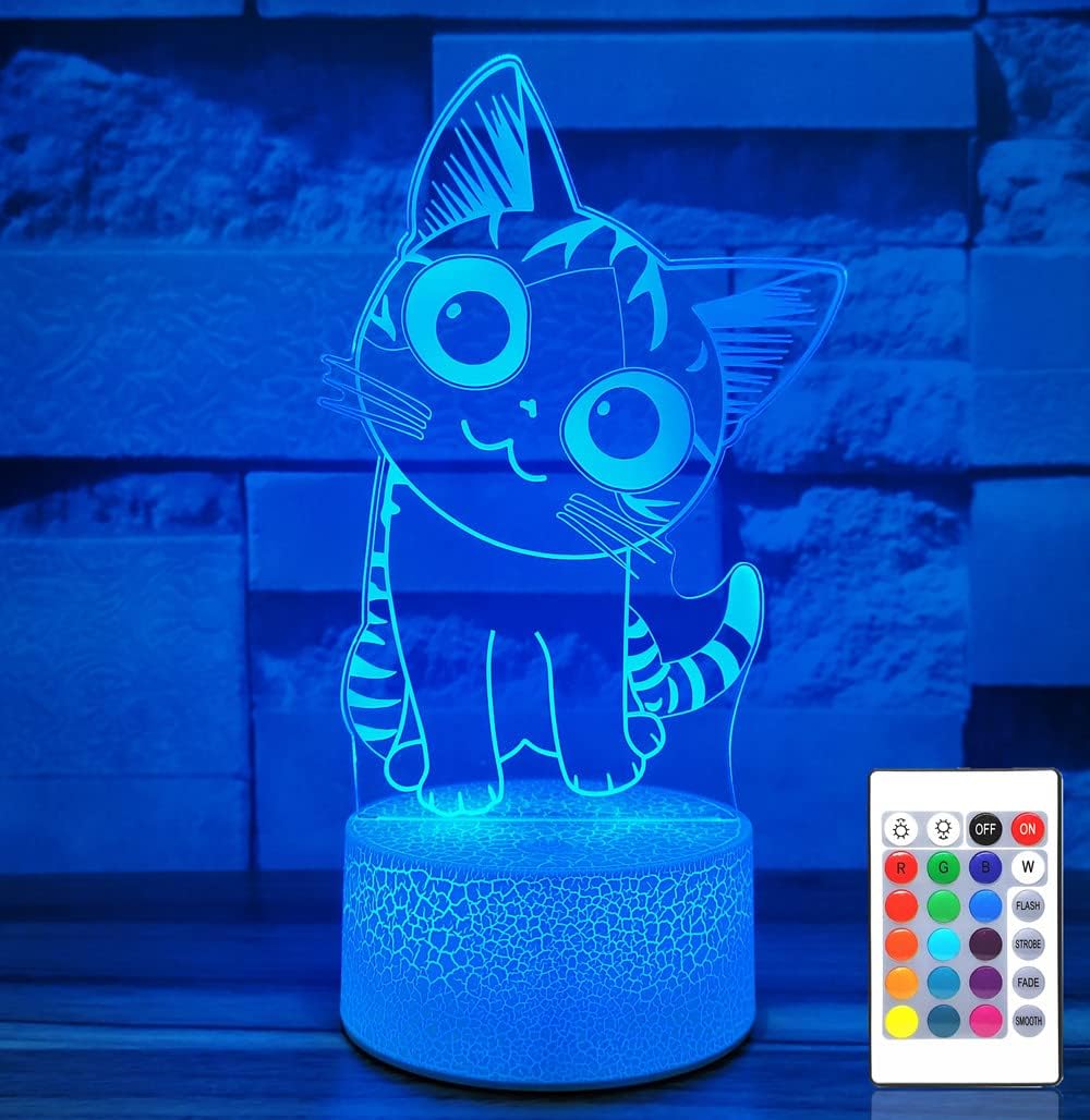 i-CHONY Dinosaur Toy T-Rex 3D Night Light for Kids, 16 Colors Dimmable Dinosaur Led Light with Remote & Smart Touch