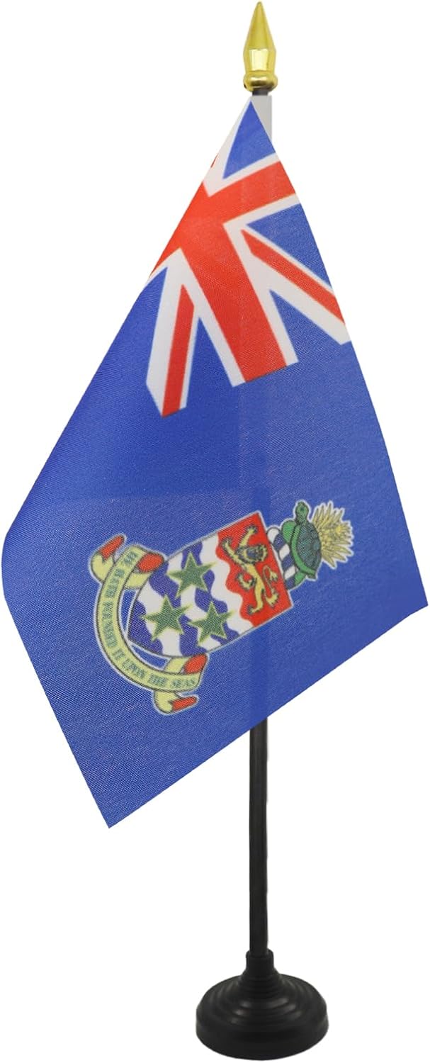 AZ FLAG Nicaragua Table Flag 4x6 in 100D Polyester Plastic Base | Indoor use Nicaraguan 15x10 cm desk flag stitched finish with reinforced edges with plastic pole and gold finial