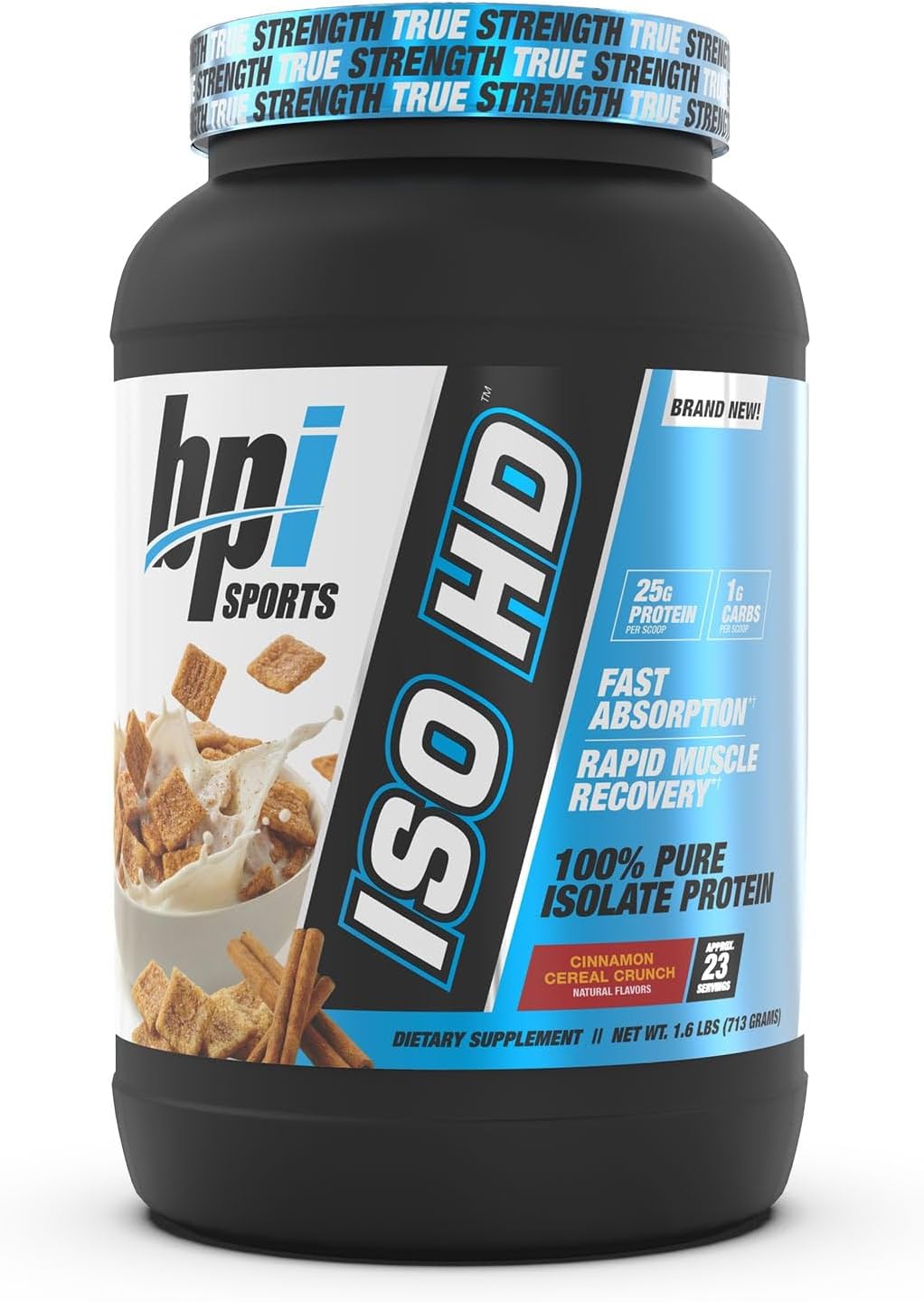 BPI Sports ISO HD Isolate Protein Powder – 100% Whey Isolate, Protein Powder for Muscle Gain - Chocolate Brownie, 5.4 Pounds - 69 Servings
