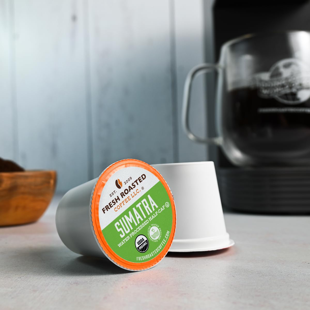 Fresh Roasted Coffee, 100% Colombian K-Cup Pods for Keurig Brewers, Medium Roast, Kosher, 96 Count Loose Pack