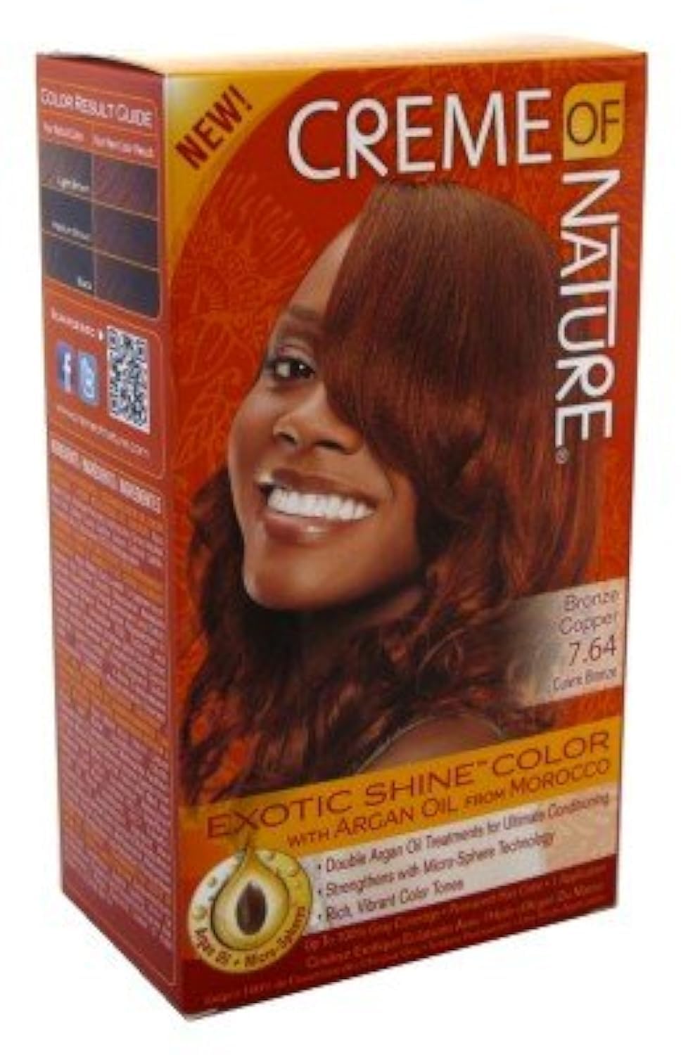 Creme of Nature, Exotic Shine Hair Color, 9.2 Light Caramel Brown, with Argan Oil from Morocco, 1 Application