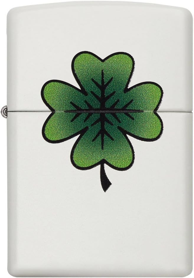 Zippo Clover Design Pocket Lighter, High Polish Chrome, One Size (ZO24699)