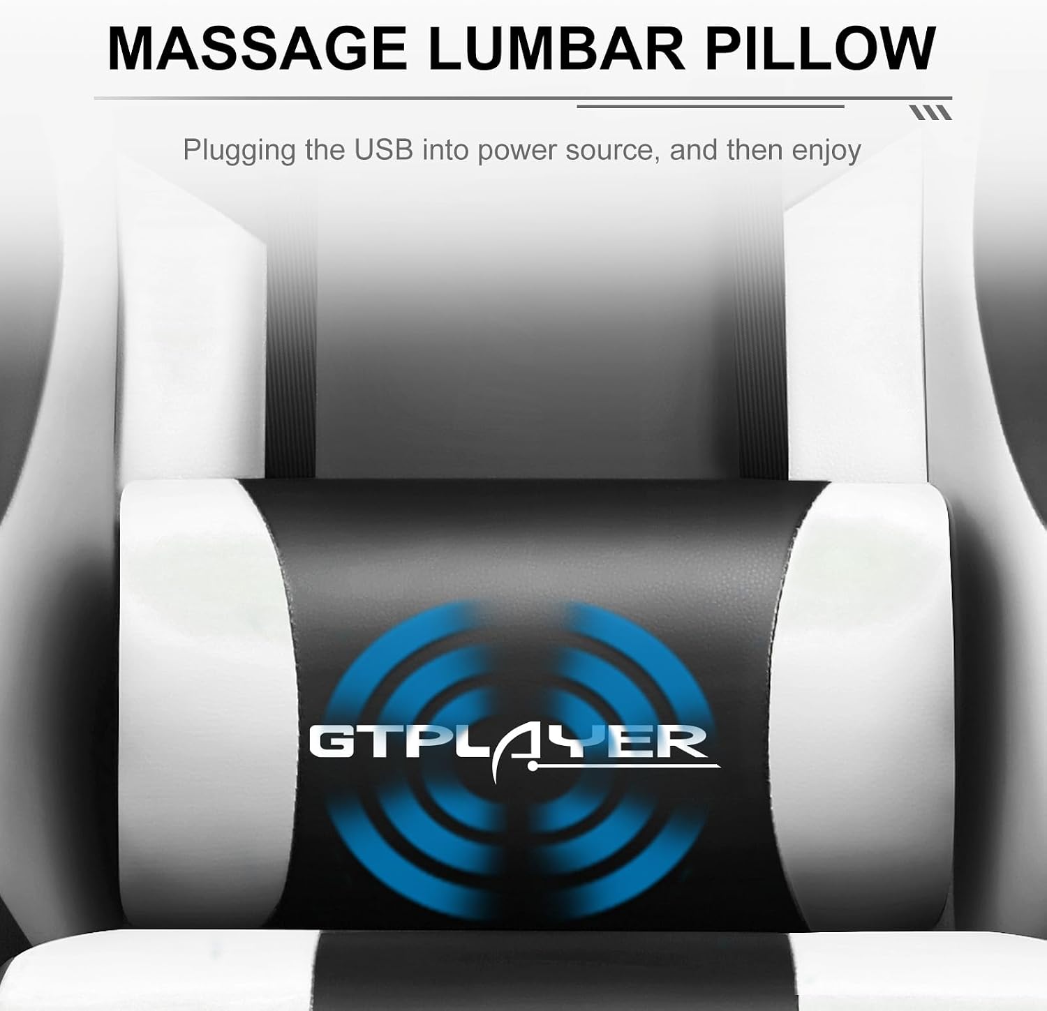 GTPLAYER Gaming Chair, Computer Chair with Footrest and Lumbar Support