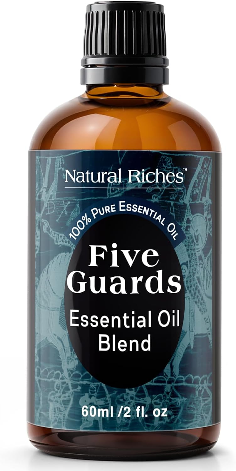 Five Guards Essential Oil Blend 30 ml Health Shield for Aromatherapy | With Clove, Cinnamon, Lemon, Rosemary & Eucalyptus - Natural Riches