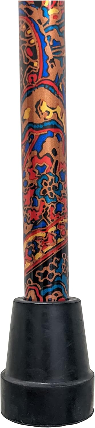 PCP Adjustable Cane, Offset Handle, Foam Grip, Wrist Strap, Lightweight Aluminum, Hunter Camouflage Pattern