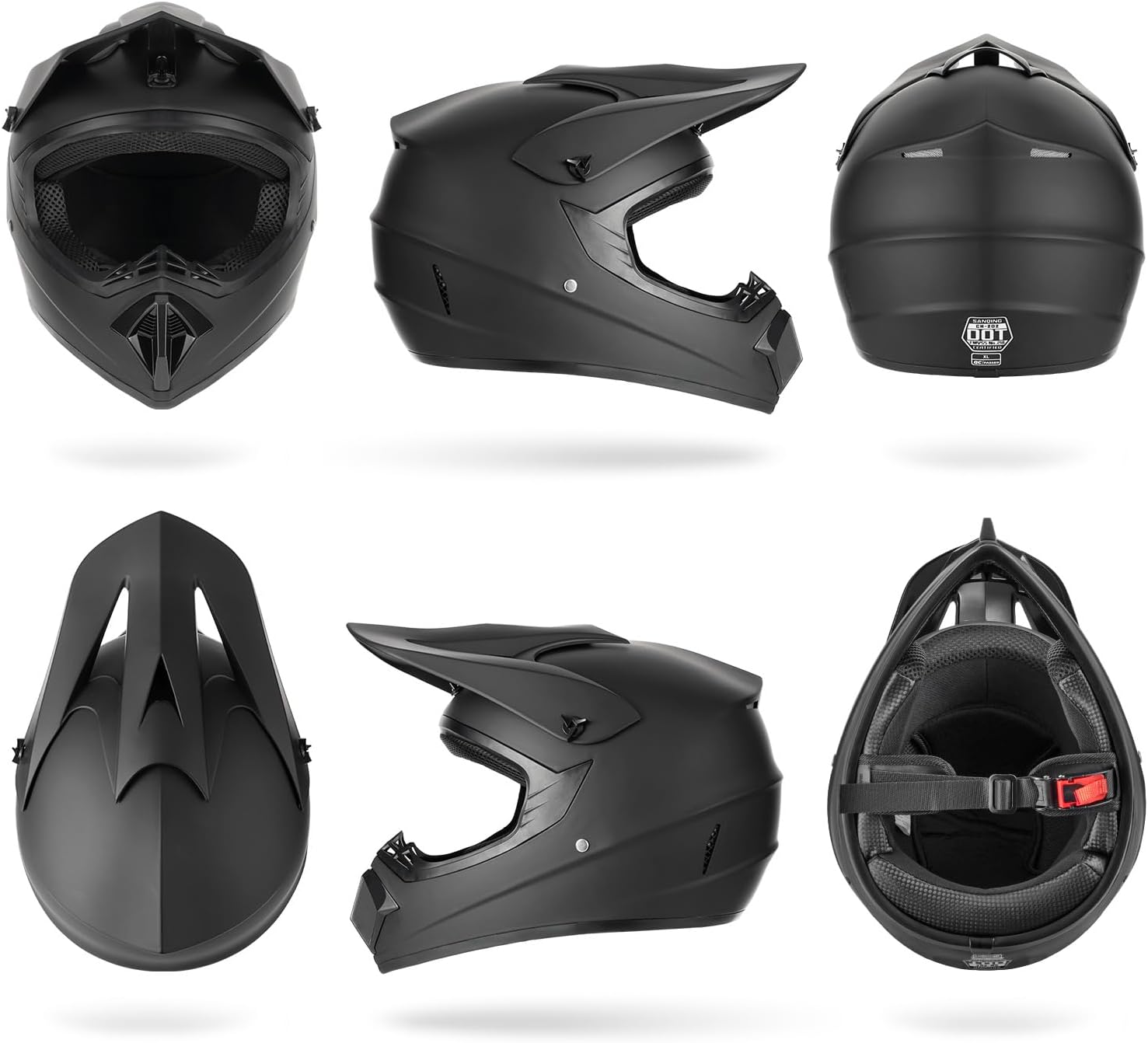Youth Kids Dirt Bike Motocross Helmet (Goggles Gloves Face Mask) 4PCS Set, DOT Approved Full Face Motorcycle Helmets