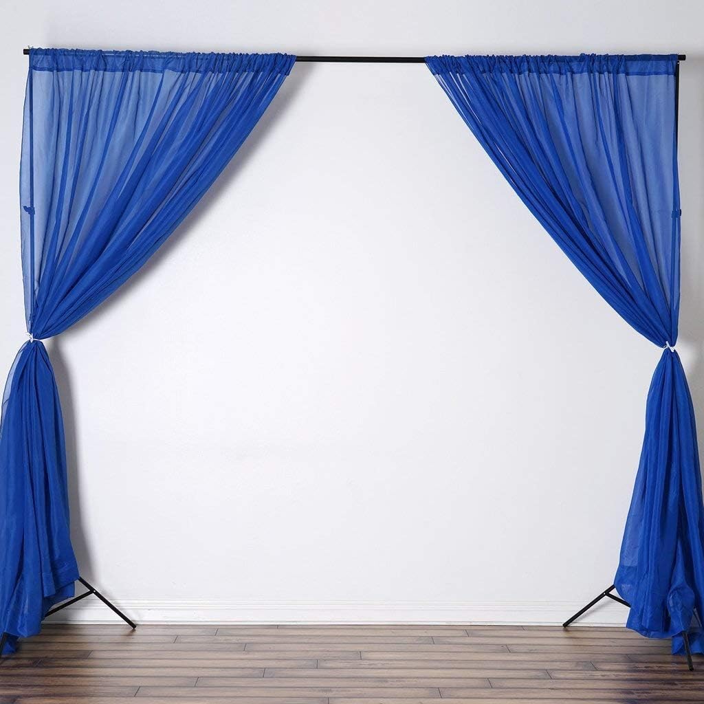 AK TRADING CO. 120" Wide (10Ft Wide) Sheer Voile Drape Panels for Backdrop, Wedding Events, Ceiling Drapes, Event Masking, & Decor - Select from 6ft to 50ft Length. (10 feet x 20 feet, Red)