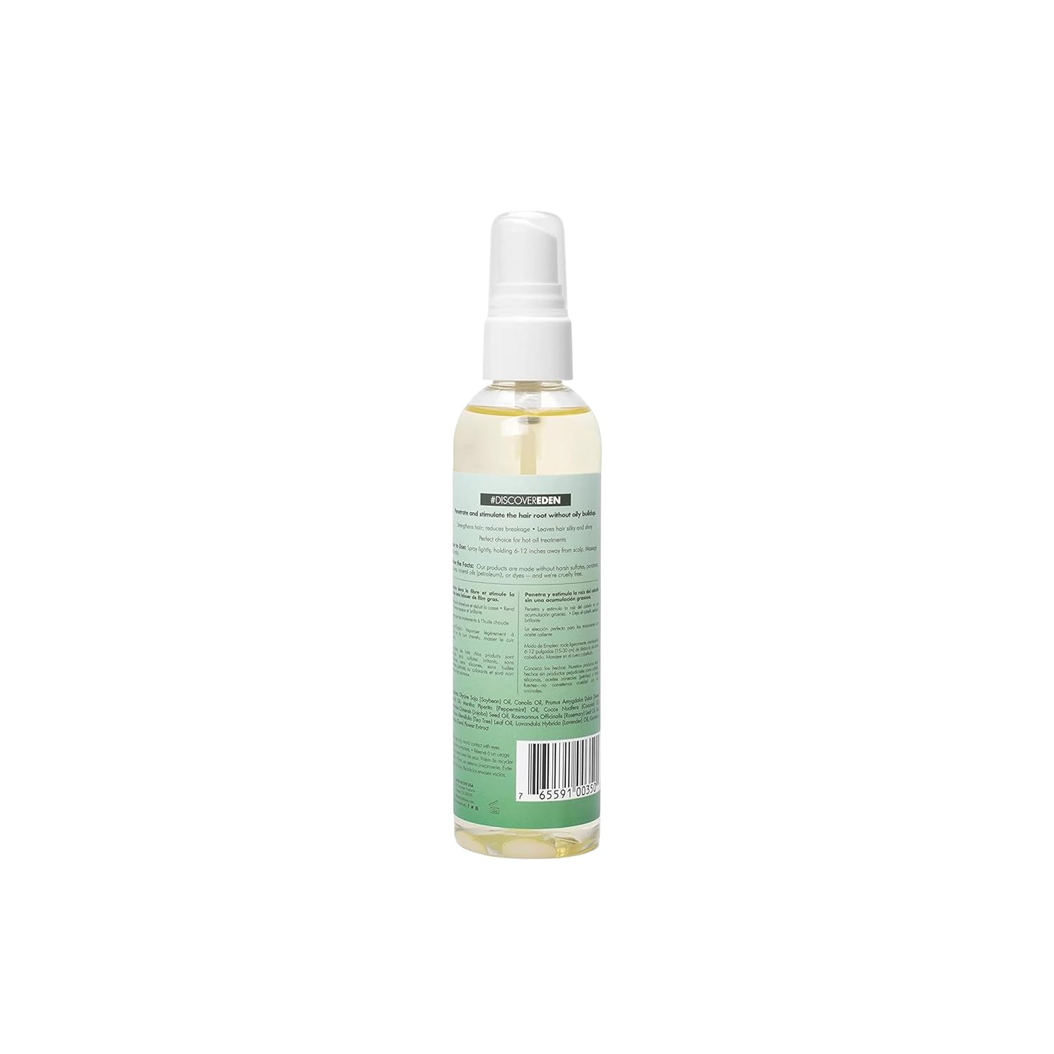 EDEN BodyWorks Peppermint Tea Tree Hair Oil | Scalp & Curl Oil | 4oz | Dry Hair & Scalp Treatment for Curly Hair | Eliminates Dandruff & Boosts Shine