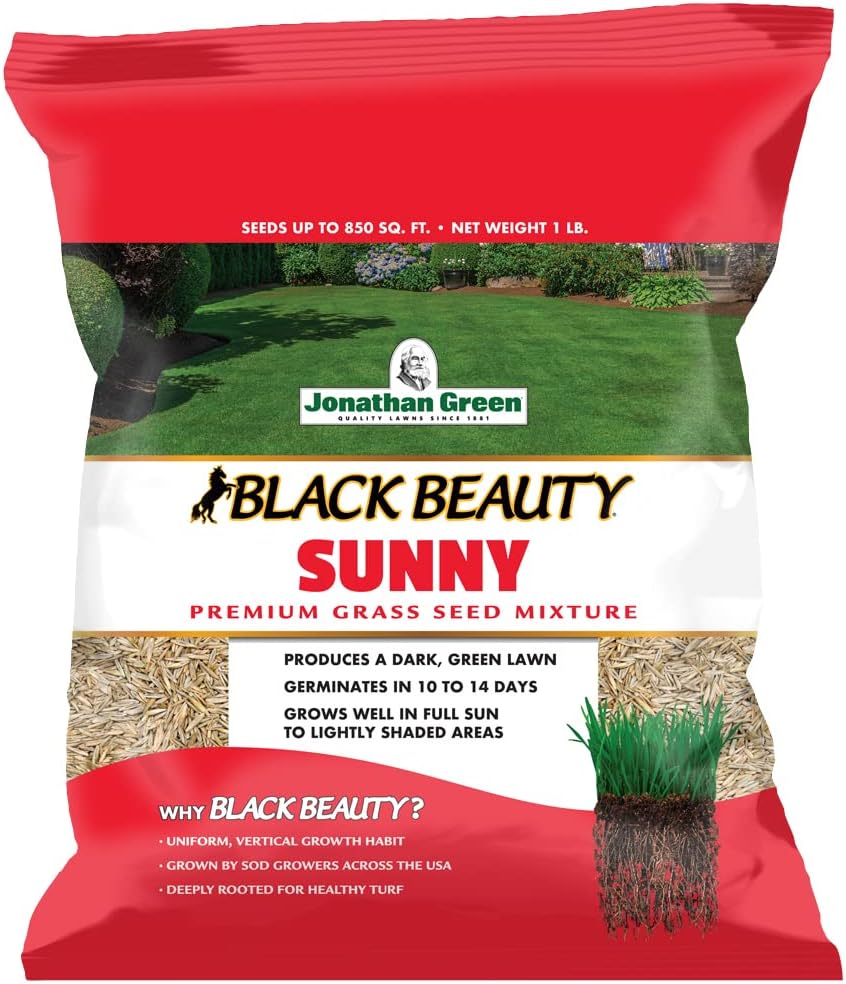Jonathan Green (10895) Black Beauty Sunny Grass Seed - Cool Season Lawn Seed (1 lb)