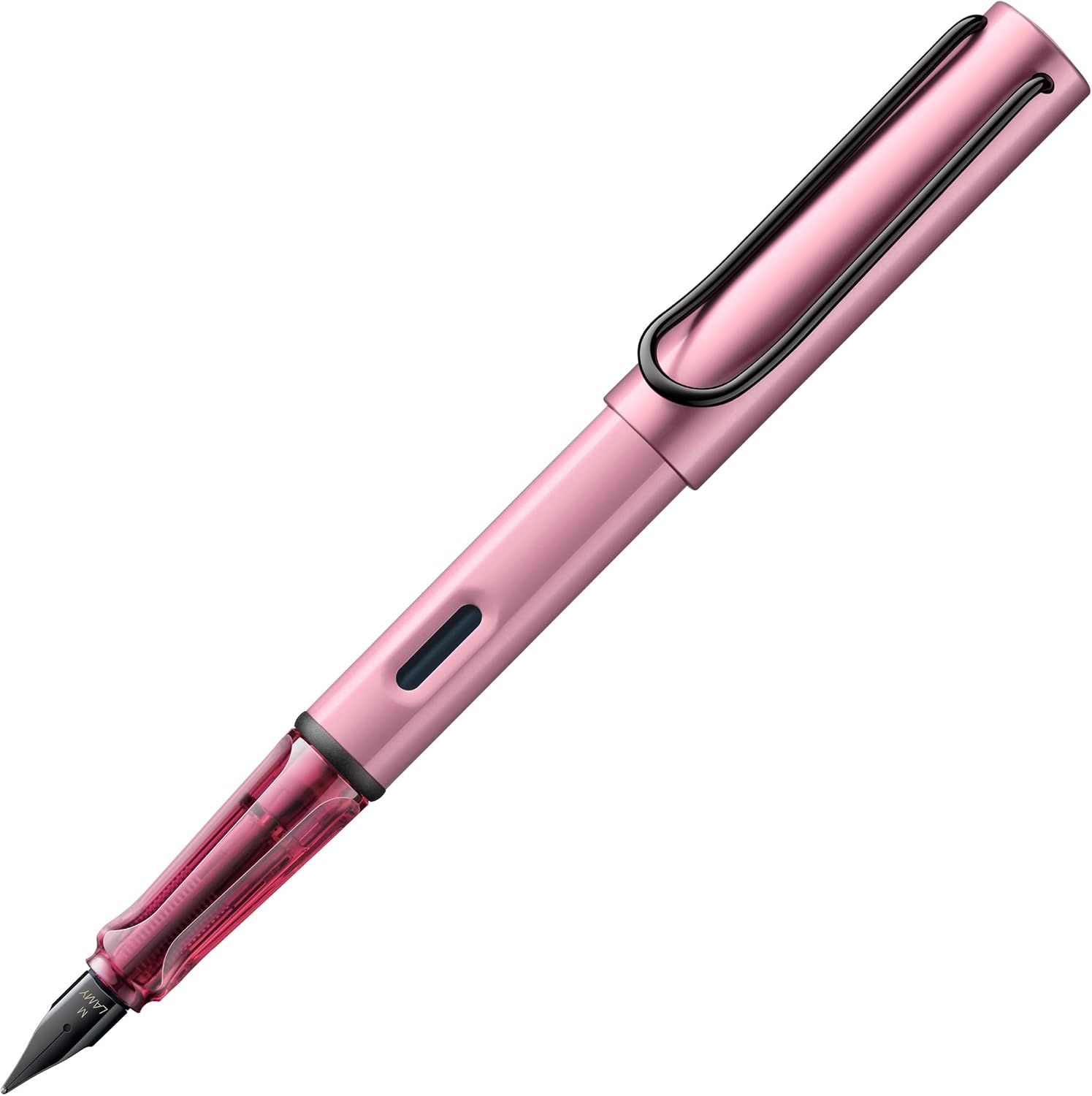 LAMY AL-star black - Fountain Pen with ergonomic grip & black Left-Handed steel nib (LH) in size M - lightweight aluminum body - including LAMY T 10 blue cartridge