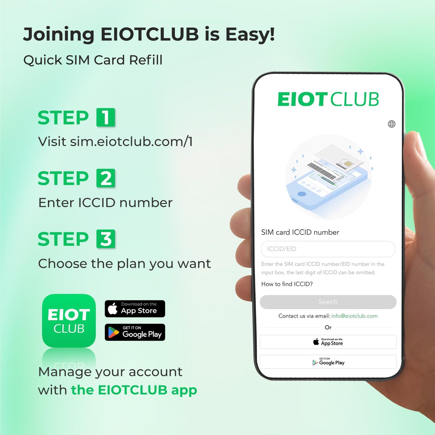 EIOTCLUB Data Only SIM Card for Mobile Hotspots, Routers, Tablets & Laptops | 5G/4G LTE Network in USA Coverage, 1GB 30Day, No Contract