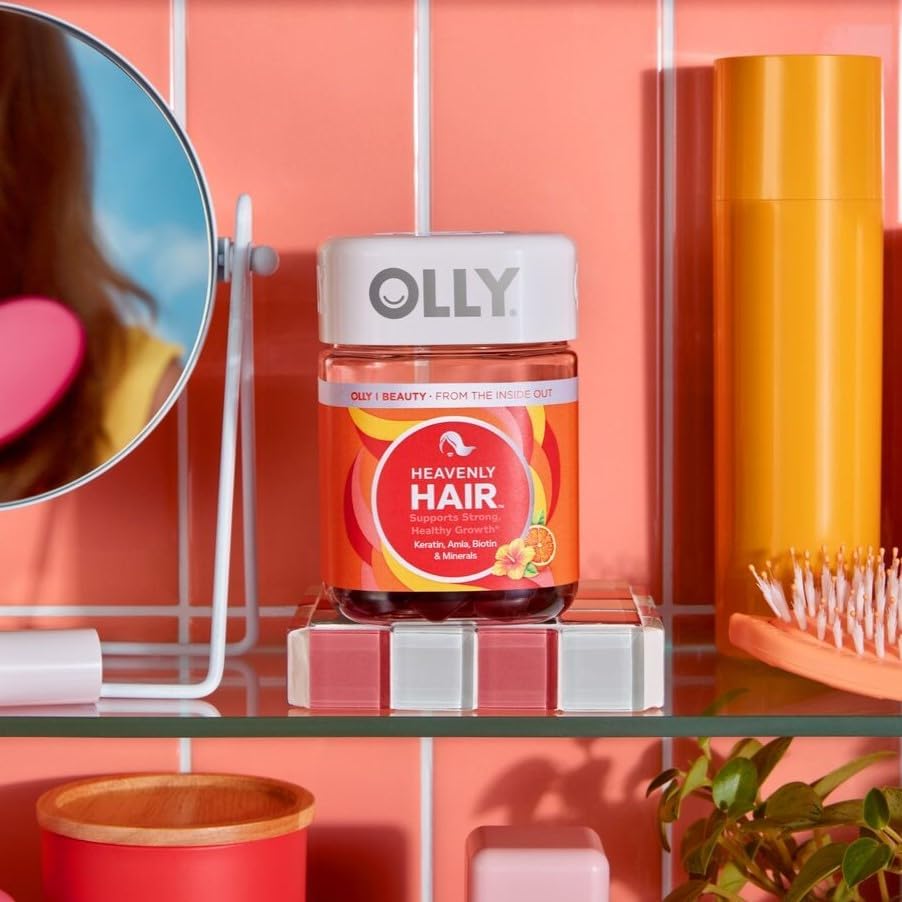 OLLY Heavenly Hair, Supports Healthy Hair,* Keratin, Biotin - 60 Count