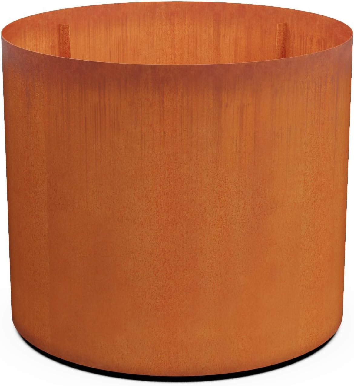 Plantercraft Large Round Planters for Outdoor Plants - 24 Inch Corten Steel Planter for Patio