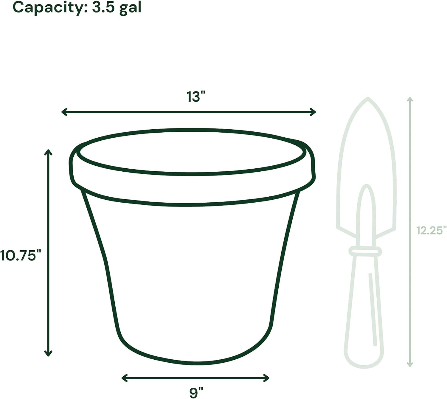 Bloem Terra Pot Planter: 20" - Terra Cotta - Durable Resin Pot, for Indoor and Outdoor Use, Gardening, 13.5 Gallon Capacity, Saucer Sold Separately