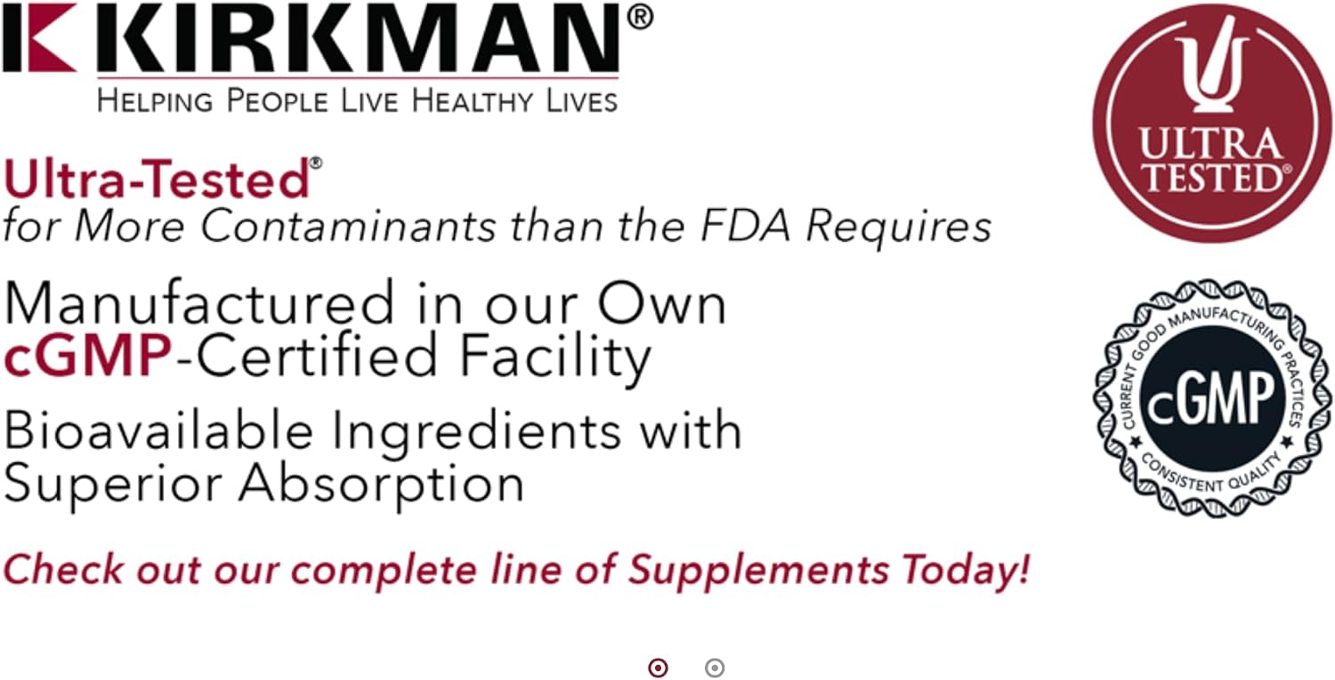 Kirkman Coenzyme Q10 25 mg - Hypoallergenic || 100 Vegetarian Capsules || CoQ10 || Supports Immune System || Gluten and Casein Free || Capsules are