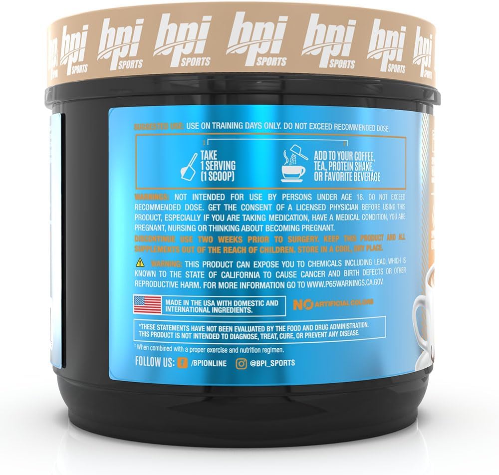 BPI Sports Keto Bomb Coffee Creamer - Supports Energy and Hydration - MCT and Electrolytes - with Calcium - Caramel Macchiato, 18 Servings