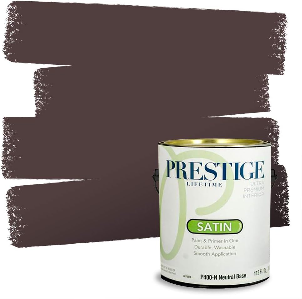 PRESTIGE Paints Exterior Paint and Primer In One, 1-Gallon, Satin, Comparable Match of Sherwin Williams* Socialite*