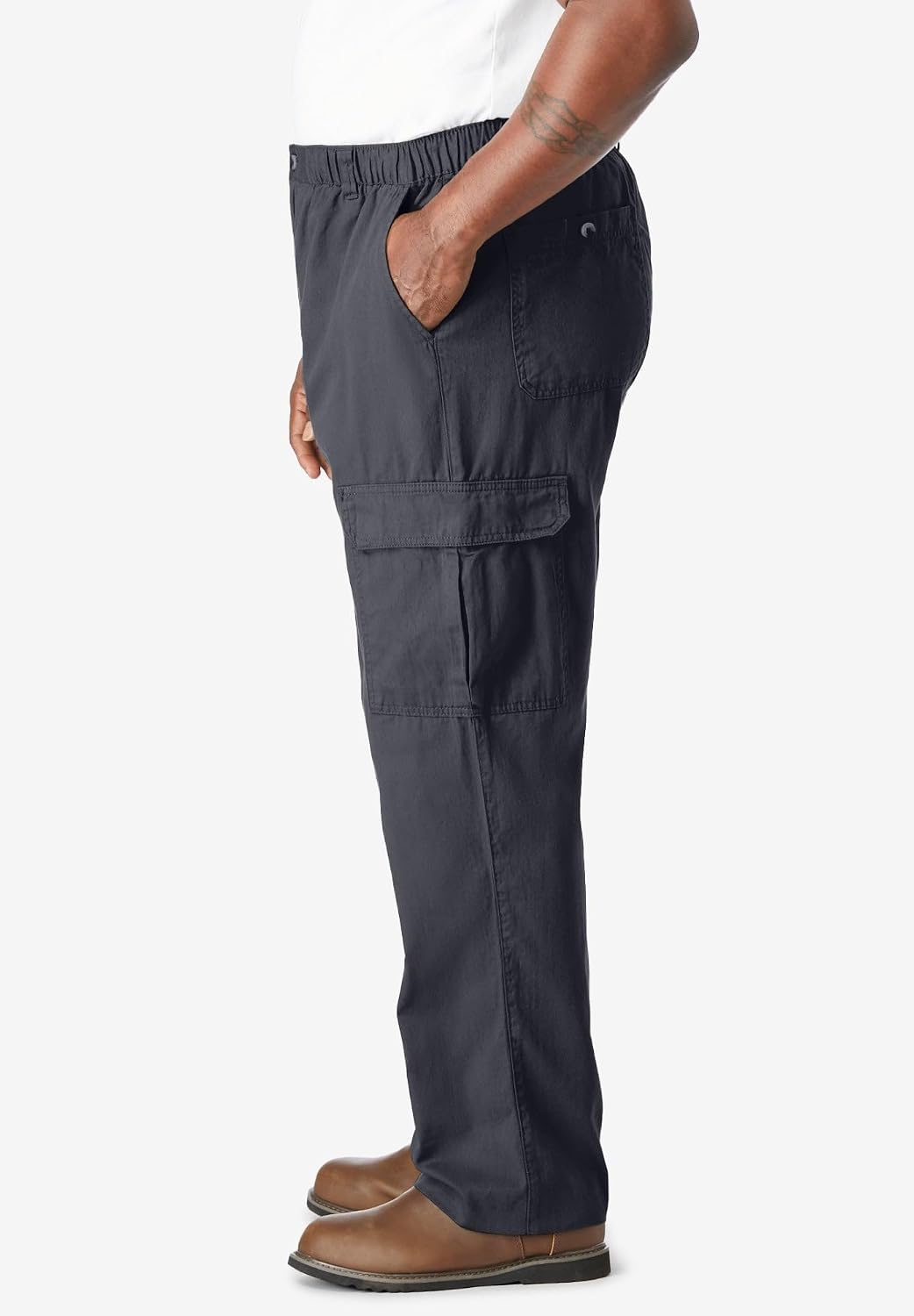 KingSize Knockarounds Full-Elastic Waist Cargo Pants