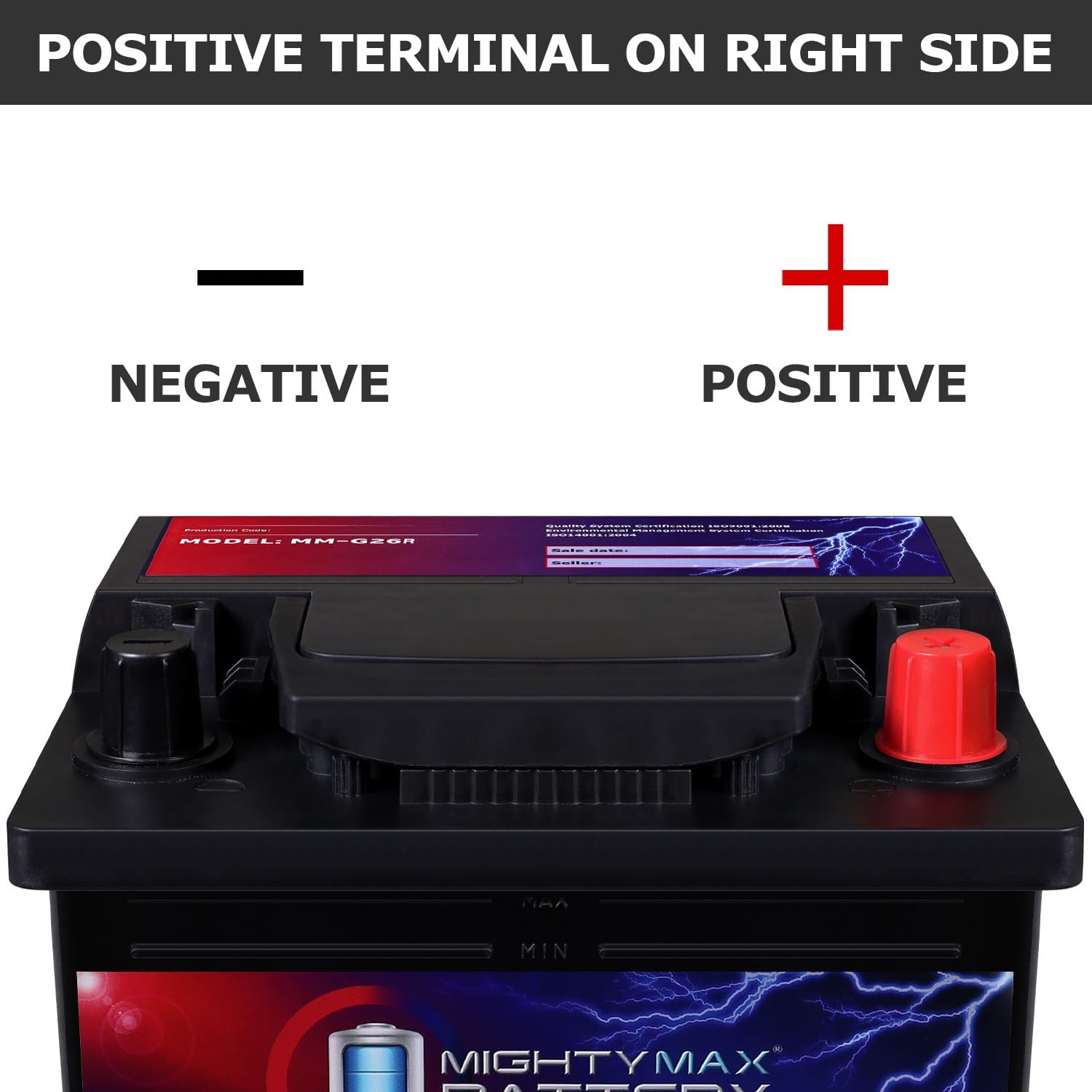 Mighty Max Battery MM-H8 Start and Stop Car BCI Group 49 12V 95Ah, 160RC, 900 CCA Rechargeable AGM Car Battery