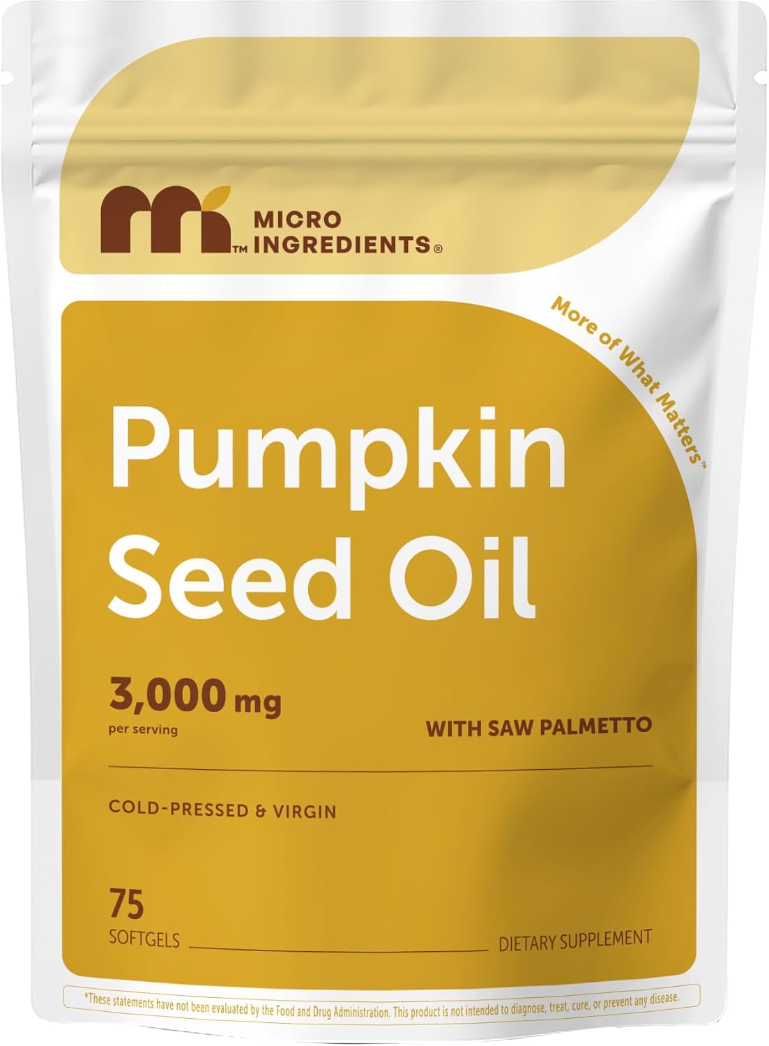 Micro Ingredients Pumpkin Seed Oil with Saw Palmetto, 300 Softgels | Cold Pressed, Pure Virgin Oil with Essential Fatty Acids & Phytosterols. For Men & Women. Non-GMO, Gluten Free.