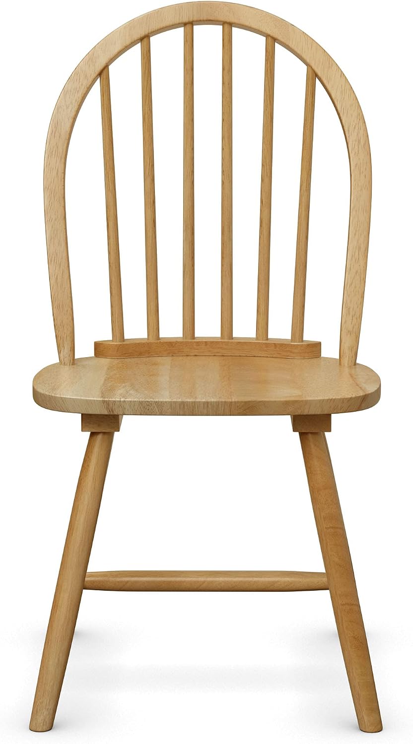 GIANTEX Wood Dining Chairs Set of 4, Windsor Chairs with Solid Wood Legs, High Spindle Back, H-Shaped Crossbars