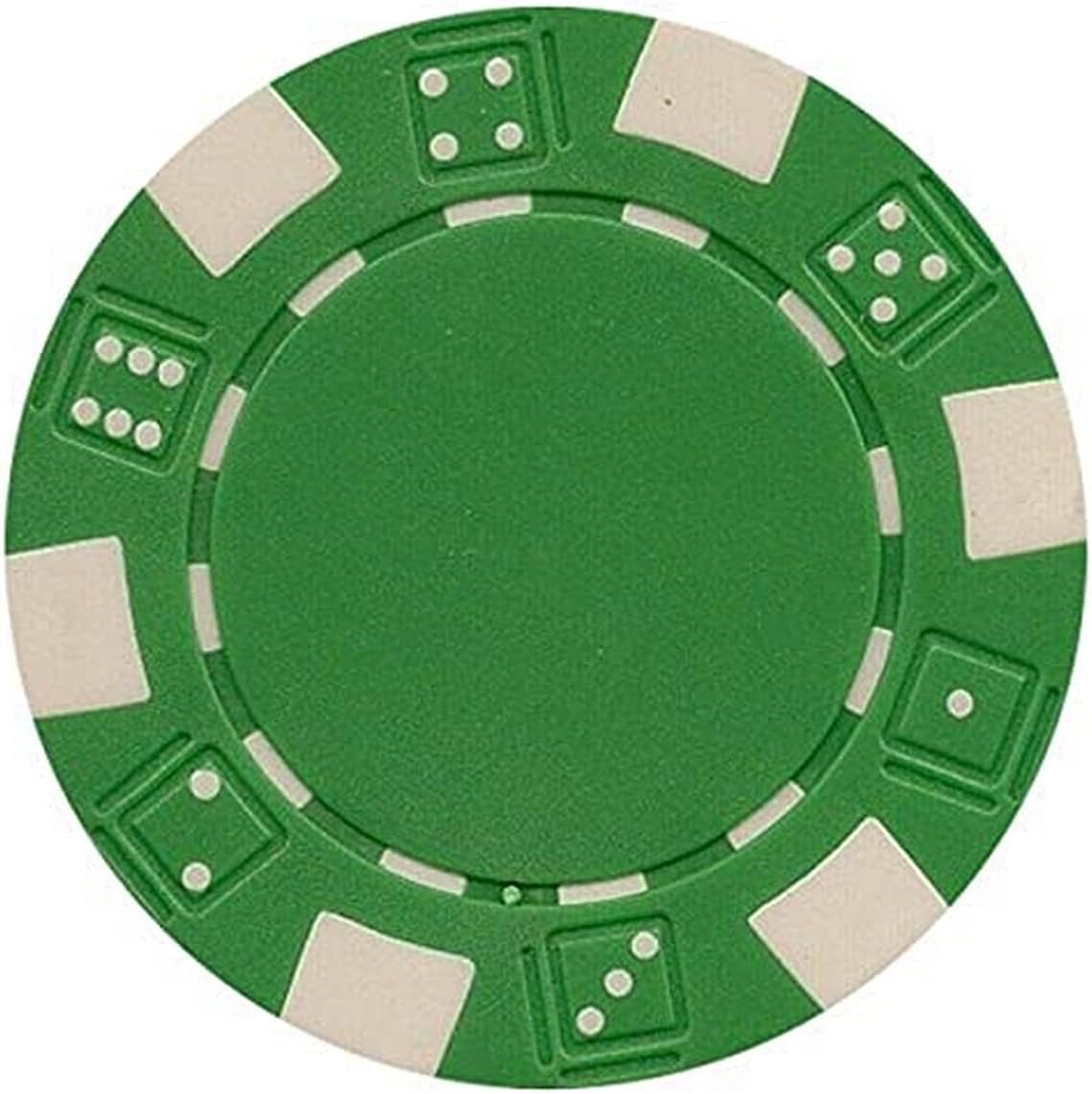 DA VINCI 50 Clay Composite Dice Striped 11.5 Gram Poker Chips, Choose from 11 Colors