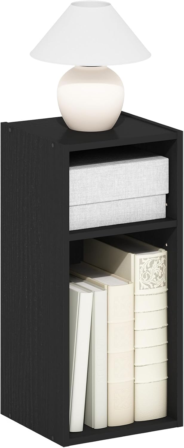 Furinno LUDER Book Shelf, 6-Tier Tall Modern Bookshelf, Bookcase with Open Shelves, 9.3 x 12 x 71, for Living Room, Bedroom, Home Office, White