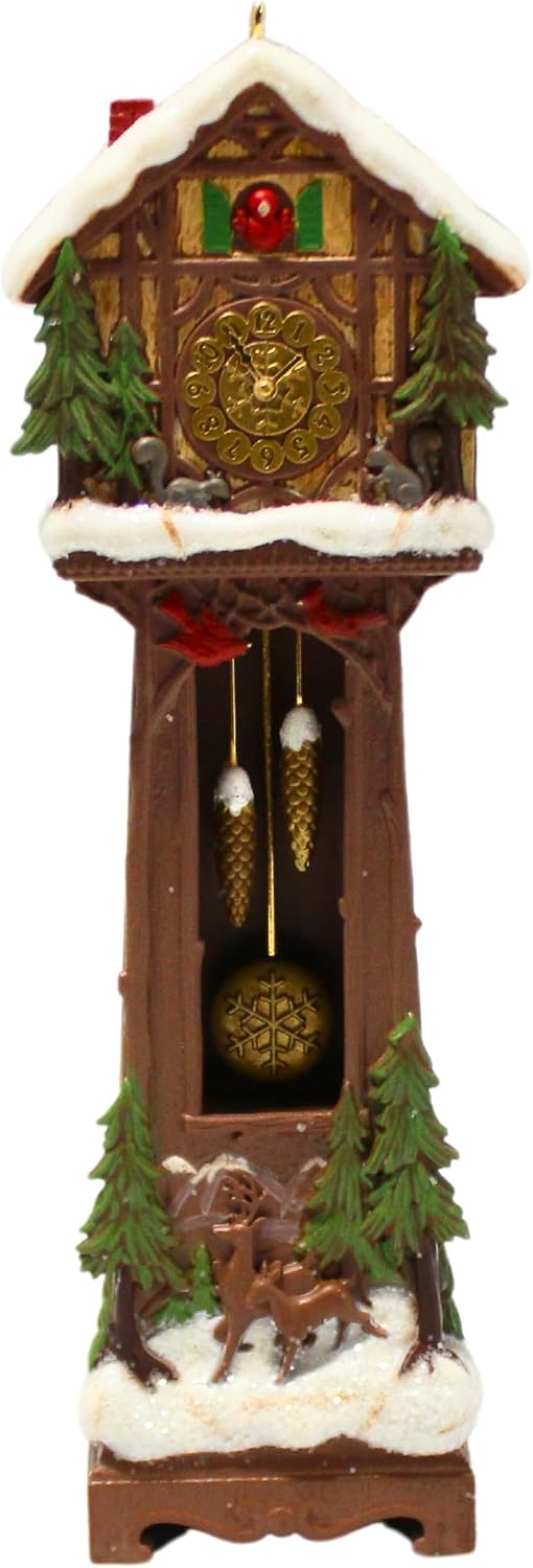 Hallmark QXC5077 Santa's Grandfather Clock 2014 Keepsake Club Ornament