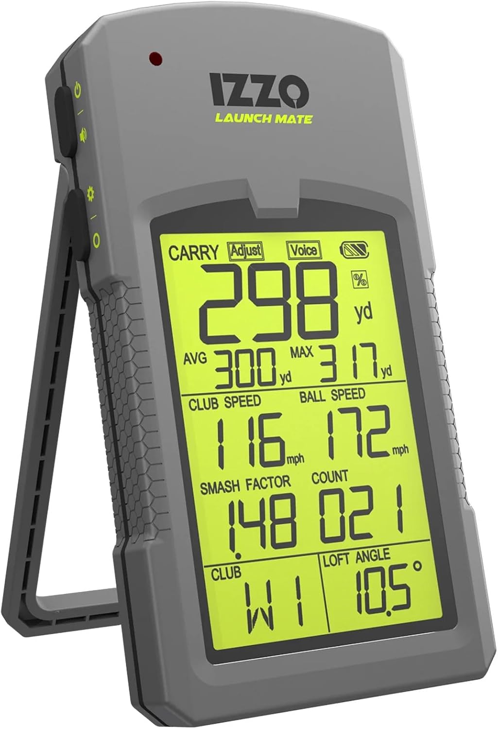 Izzo Golf Launch Mate Launch Monitor | Tracks swing speed, ball speed, carry distance and smash factor