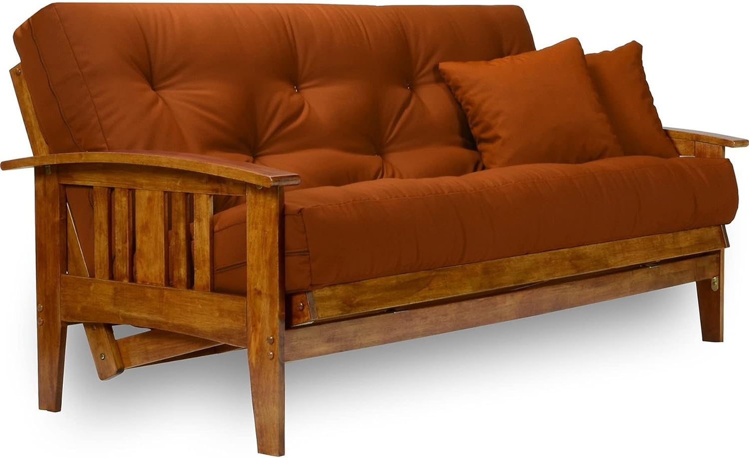 Westfield Wood Futon Frame - Full Size (Frame Only), Transform to 3 Positions - Sofa, Lounger, Bed