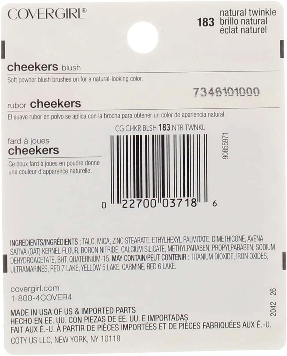 CoverGirl Cheekers Blush, # 150 Pretty Peach, 0.12 Ounce