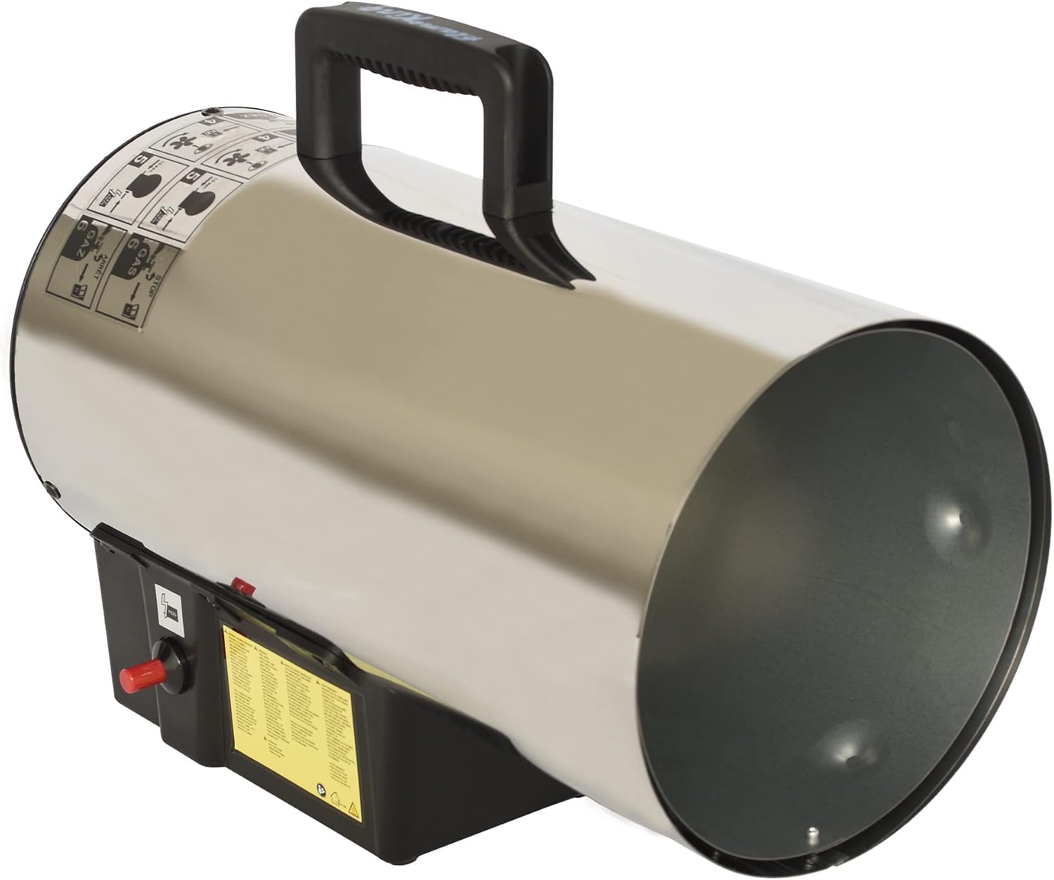 Flame King 60,000 BTU Portable Propane Forced Air Heater Outdoor Great for Jobsite, Construction, Garage, Patio, Stainless Steel