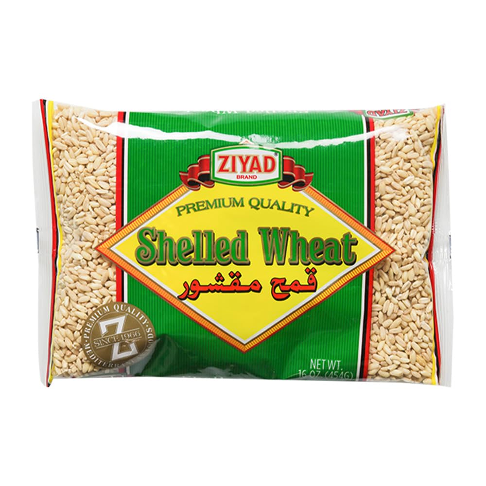 Ziyad Soft White Wheat Berries - Shelled Wheat Cereal, 16 oz (1Lb)