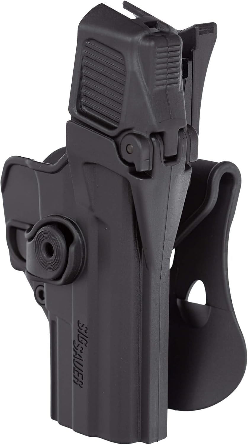 Level 3 Auto Lock Retention Holster for Sig Sauer P226, P220, P227, SP2022 – IMI Defense Tactical OWB Paddle Holster, Trigger Guard Lock