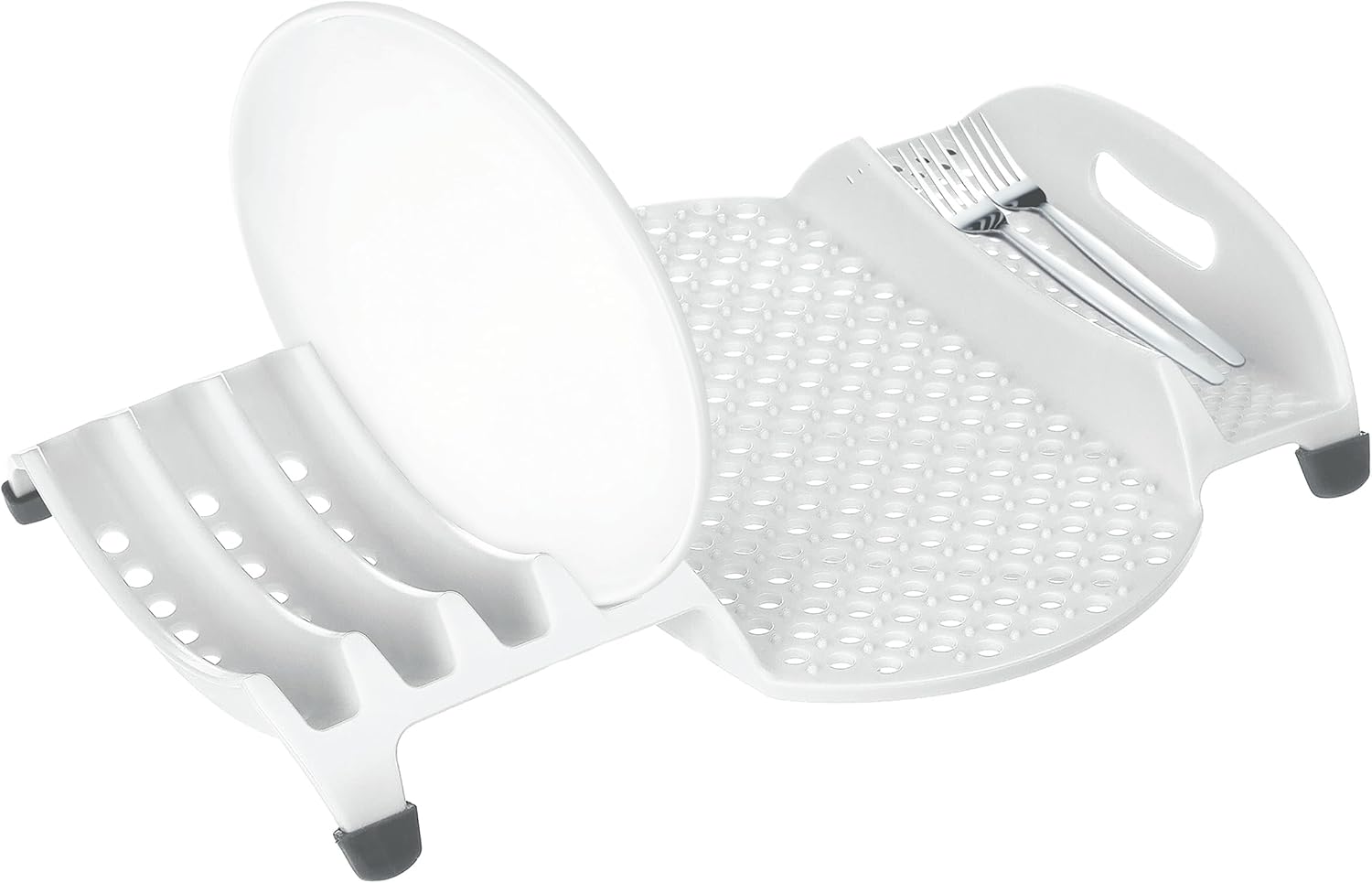 PrepSolutions In-Sink Dish Drainer – White, Space-Saving Design for Efficient Dish Drying