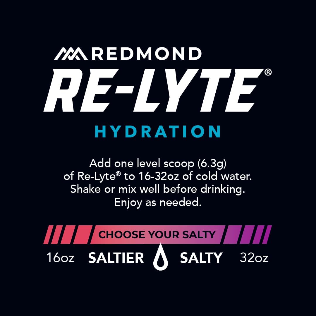 REDMOND Re-Lyte Sugar Free Electrolyte Powder Drink Mix (Mixed Berry)