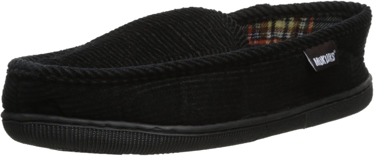 Muk LUKS Men's Corduroy Moccasin with Flannel Lining