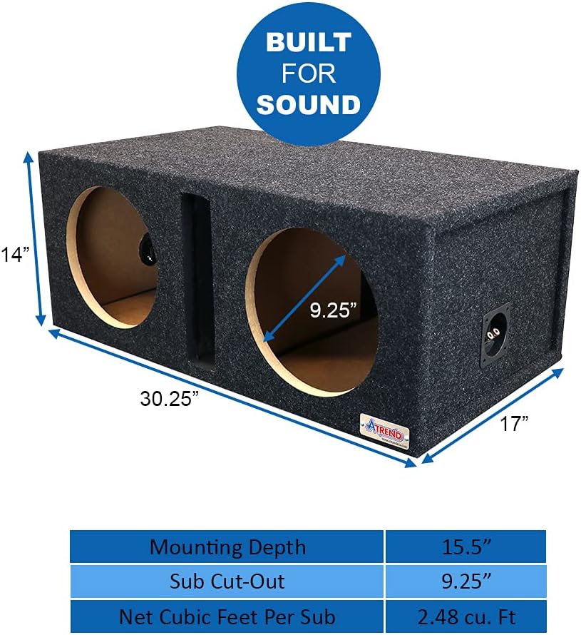 Atrend 15DQV 15” Dual Vented Subwoofer/Speaker Enclosure Made in USA,15DQV